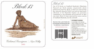 Block 13 wine label
